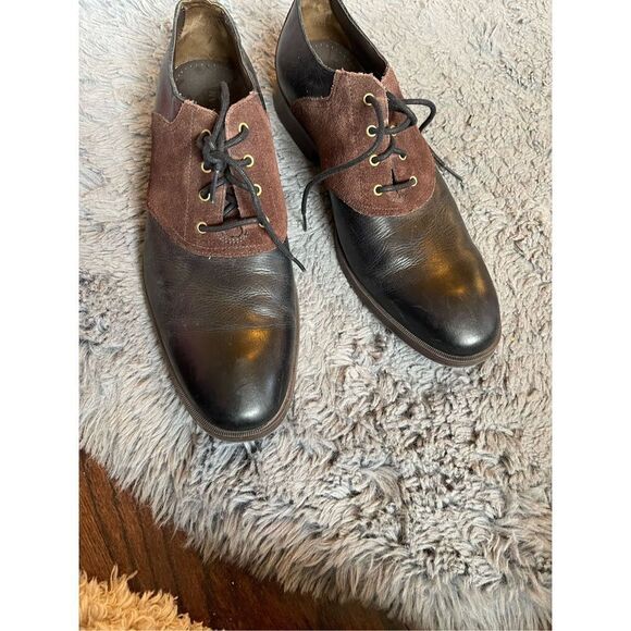 Cole haan‎ mens Copley saddle leather and suede oxfords 10.5